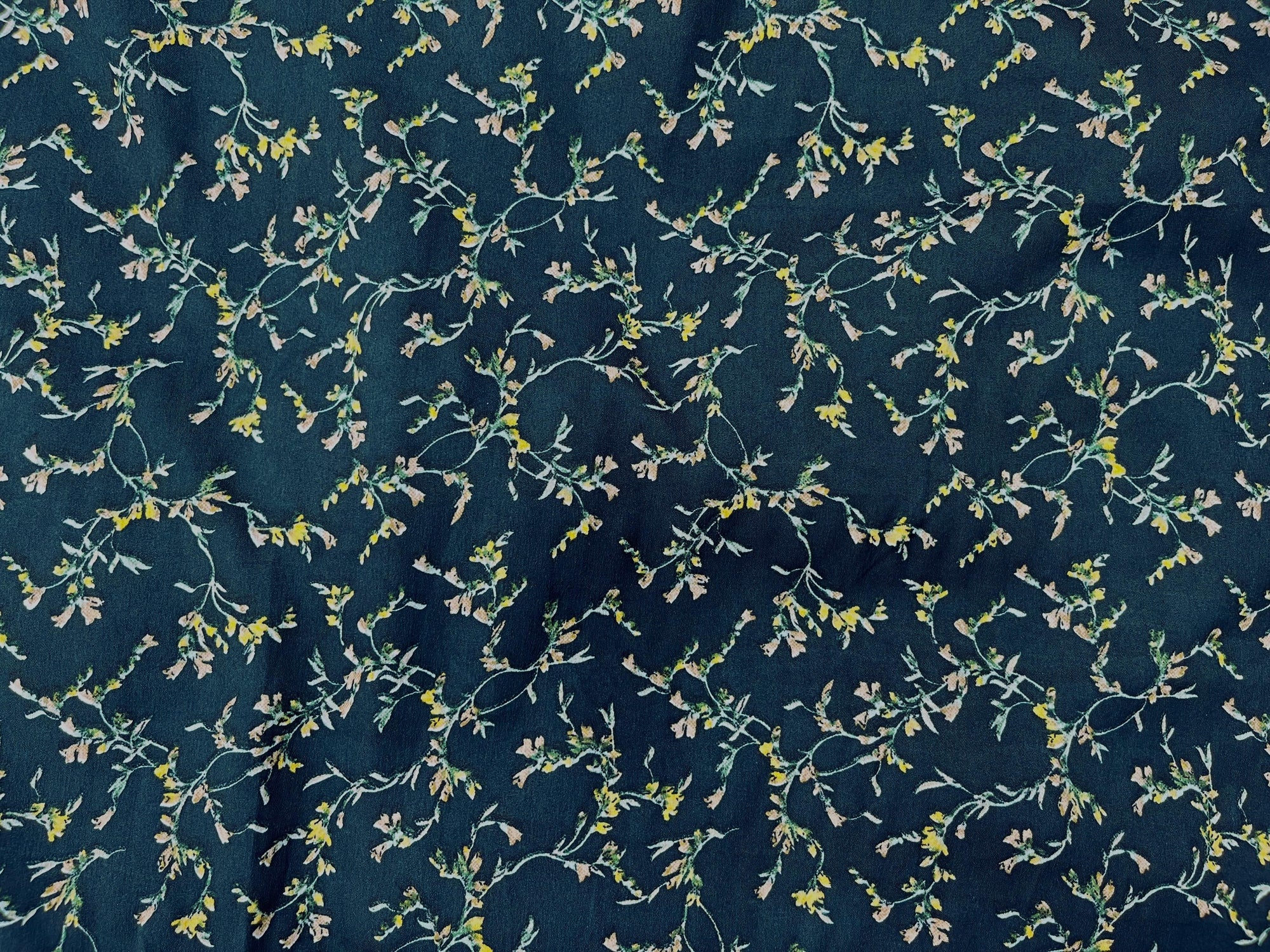 Vine - Clearance Printed Crepe Fabric - Cheap Fabrics