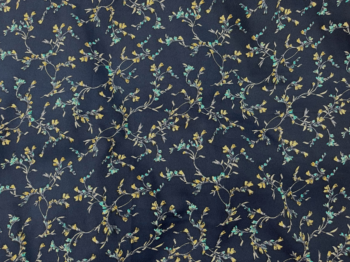 Vine - Clearance Printed Crepe Fabric - Cheap Fabrics