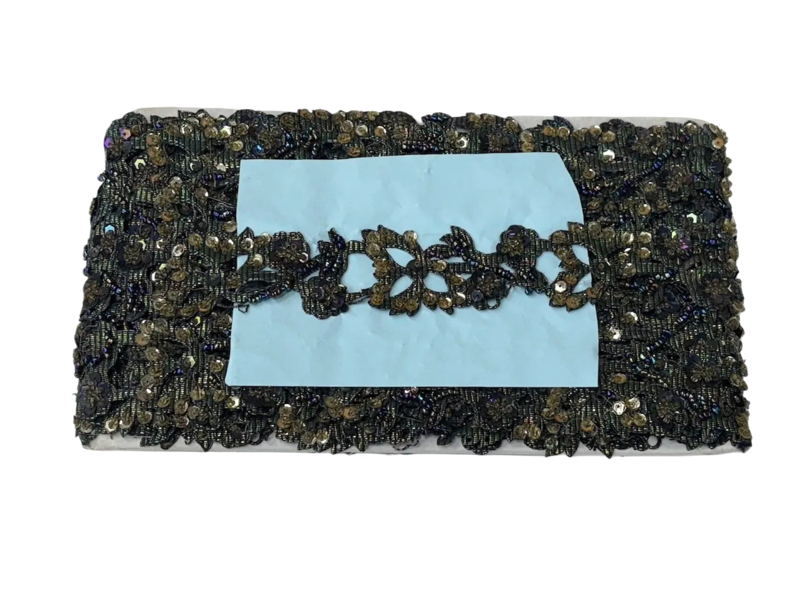 Vintage Green Metallic Cutwork Trim - Delia - Cheap Fabrics