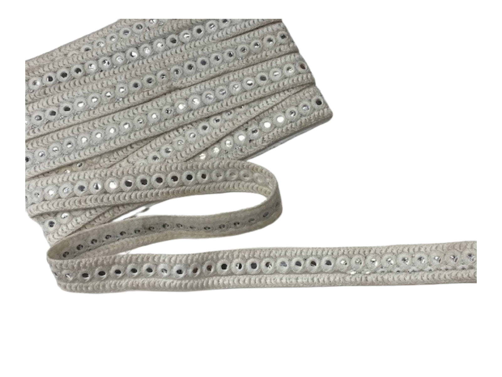 Flexi Mirror Threadwork Trim - 25mm Wide (DEFECT) - Cheap Fabrics