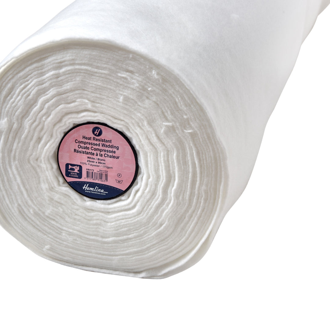 Wadding Heat Resistant: Compressed: White - Cheap Fabrics