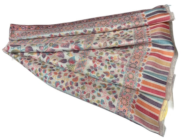 White Tulip Shawl - Poly/Viscose Mix - Cheap Fabrics