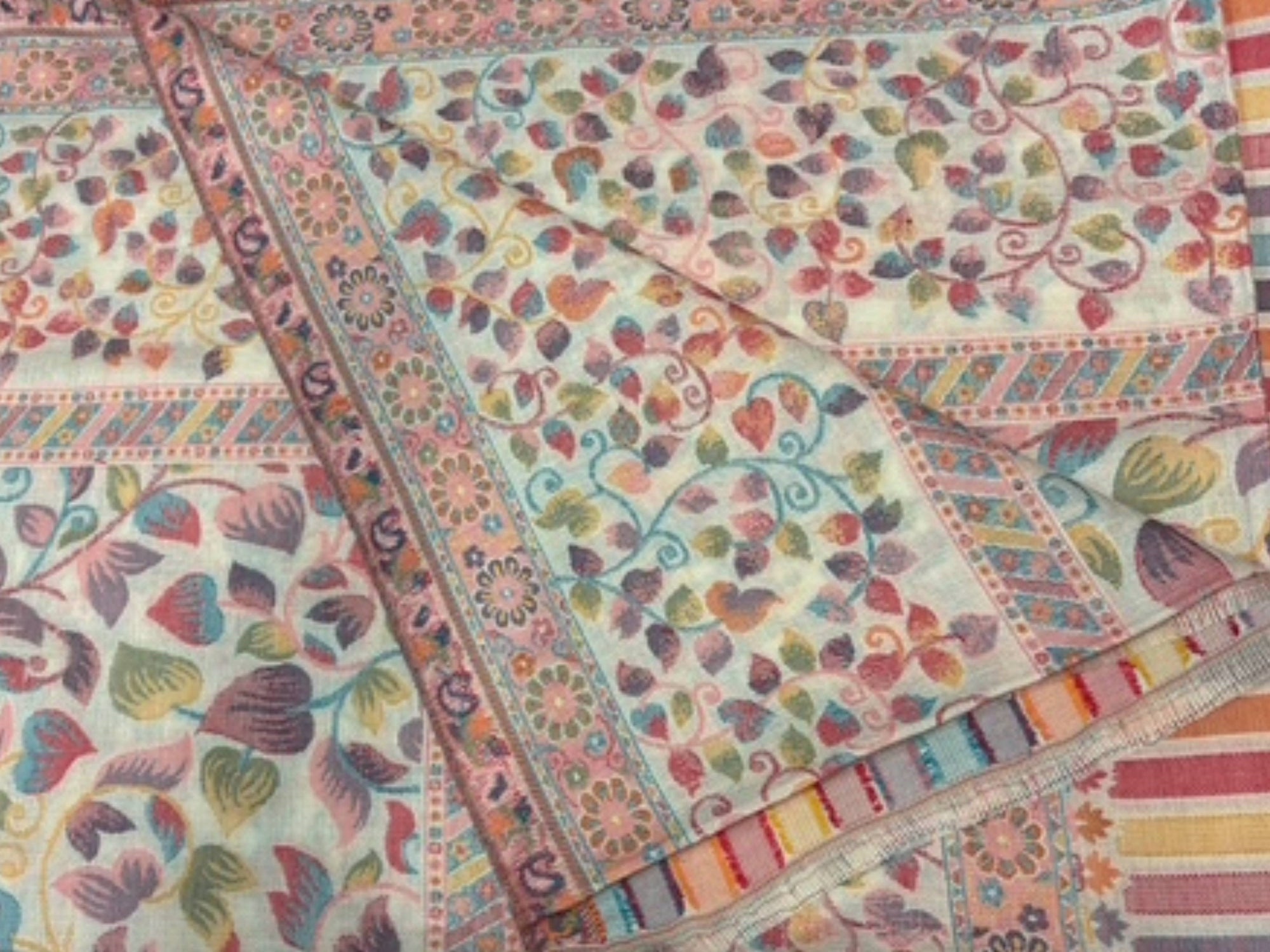 White Tulip Shawl - Poly/Viscose Mix - Cheap Fabrics