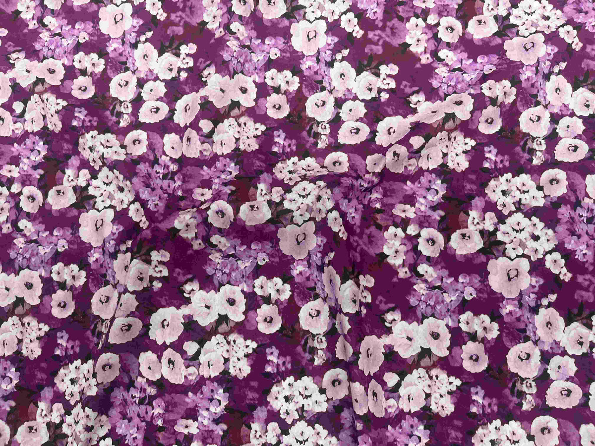 Wide Width Digital Printed Cotton Fabric - Blossomly