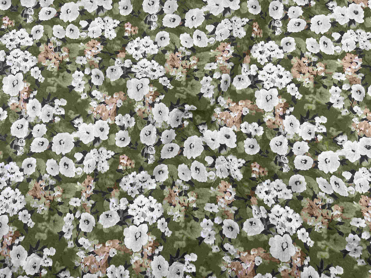 Wide Width Digital Printed Cotton Fabric - Blossomly