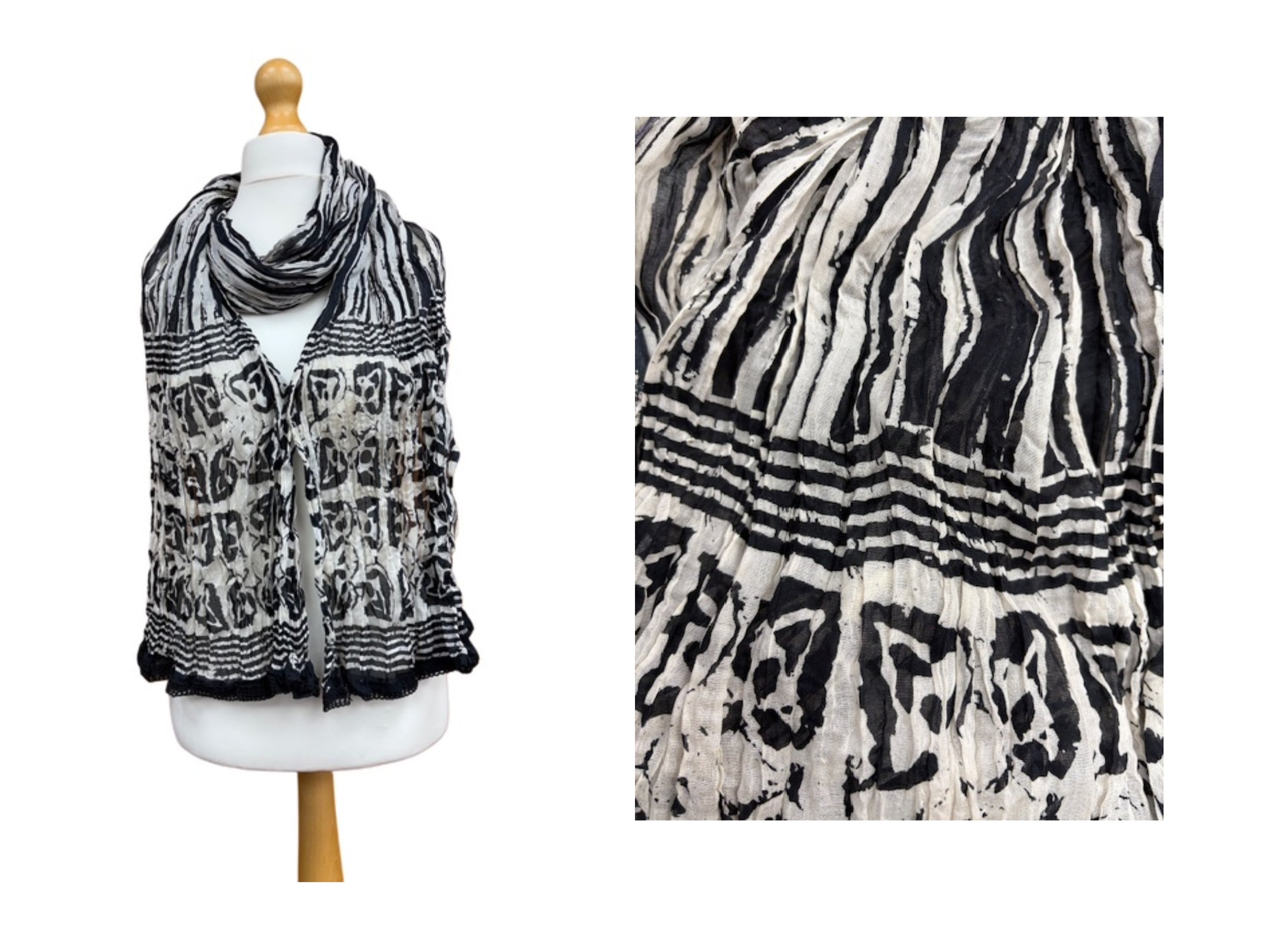 Mono Scarf Design 24- Printed Cotton Scarf - Cheap Fabrics