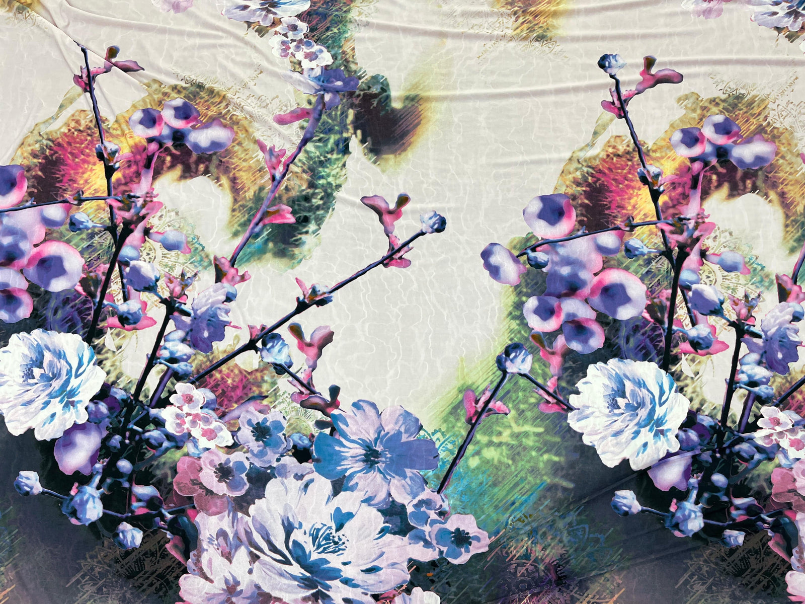 Zinnia  - Printed Jersey Fabric - Cheap Fabrics