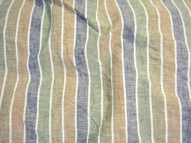 20mm Wide Stripes -  Faux Linen Print