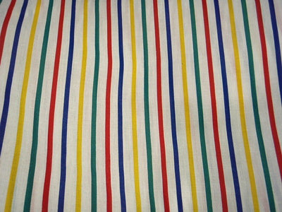 Multi Coloured Stripes - Polycotton Print