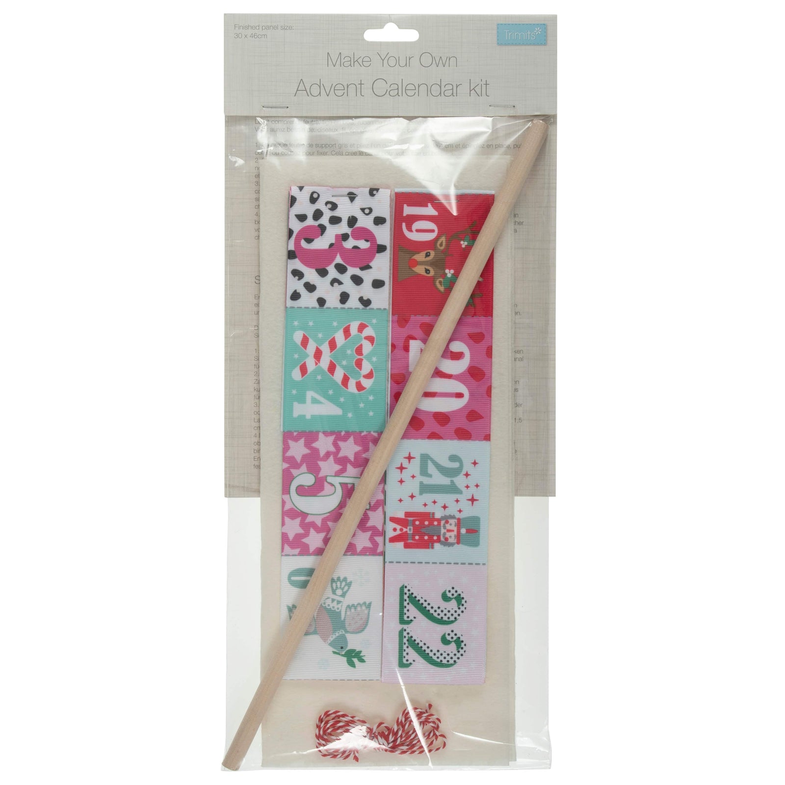 Make Your Own Advent Calendar Kit - WHITE - Cheap Fabrics