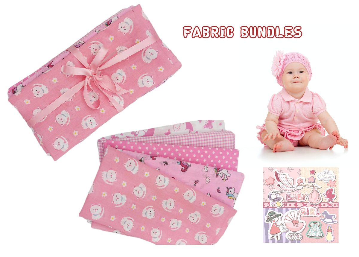 Nursery Fabric Polycotton Bundle - Baby Girl #2