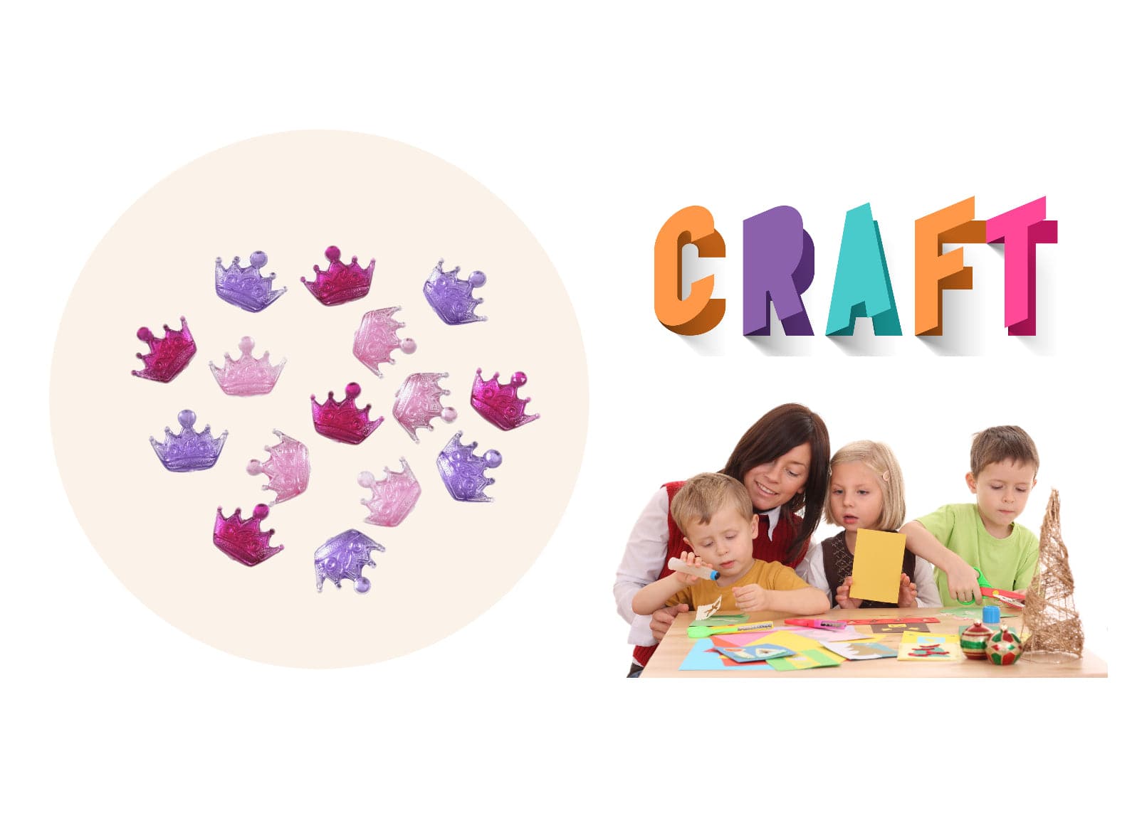 Craft Embellishments - Jewel Crowns - Cheap Fabrics