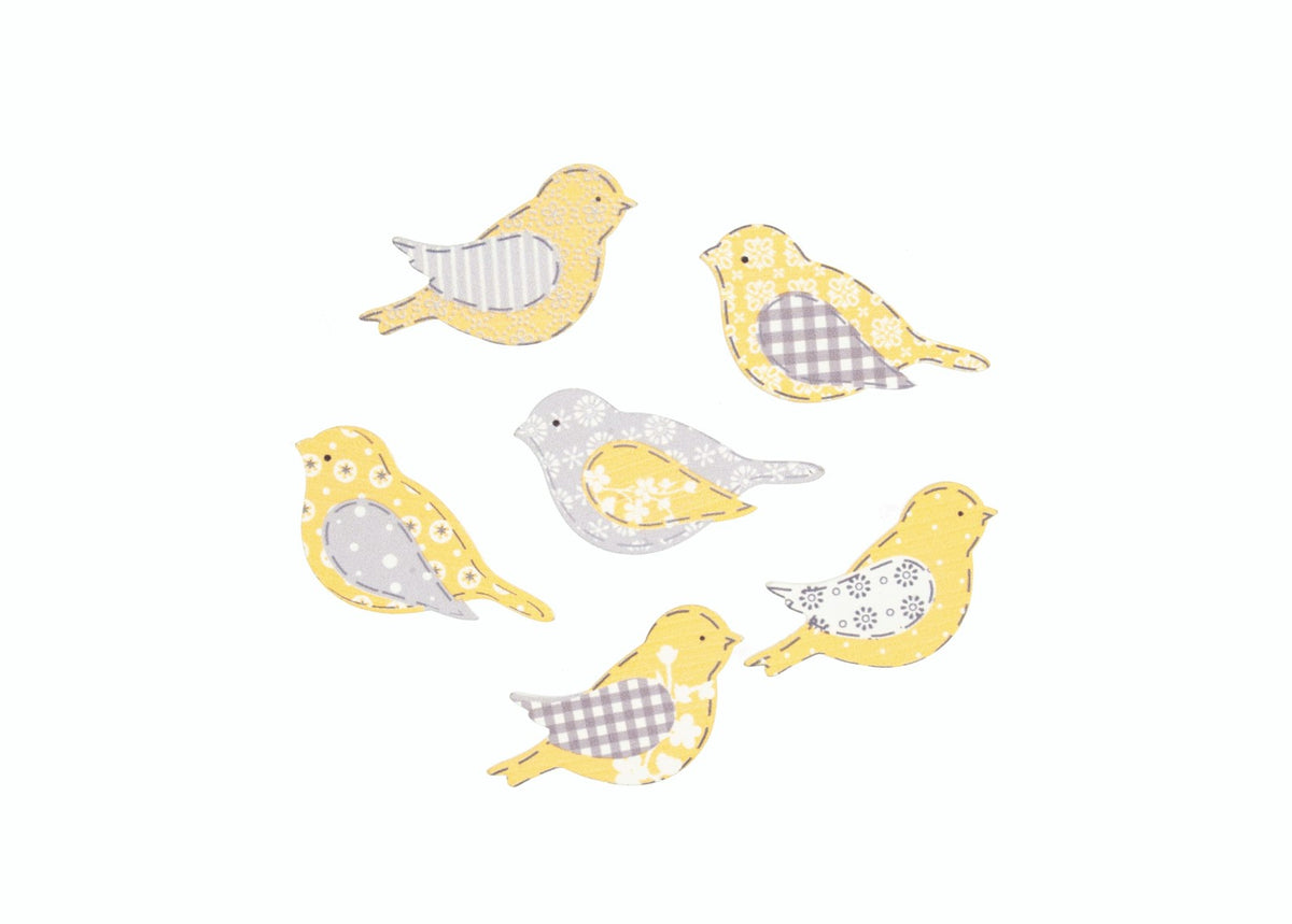 Craft Embellishments: Assorted Birds: (6 Pack)