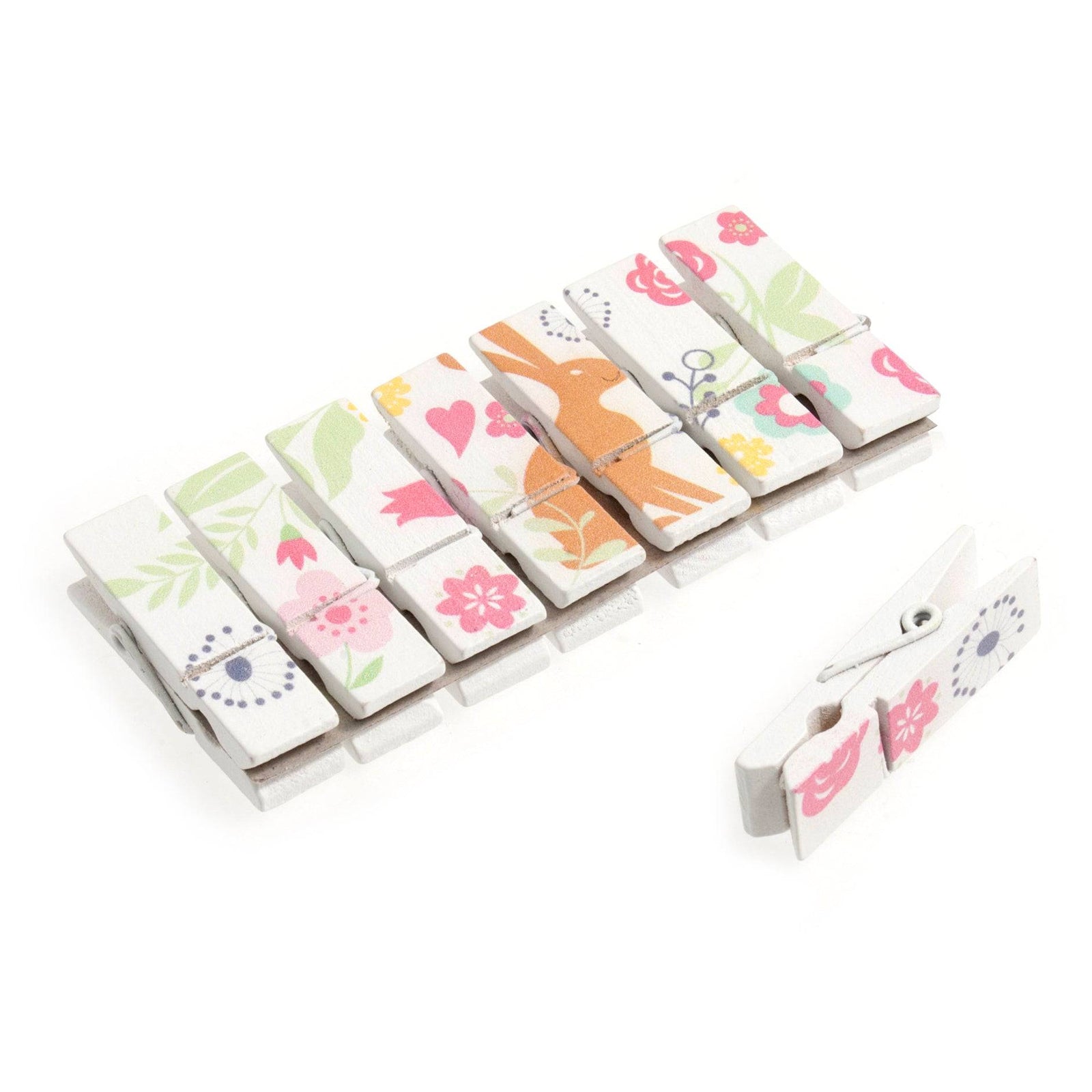 Pegs: Rabbit: (Pack of 8) - Cheap Fabrics