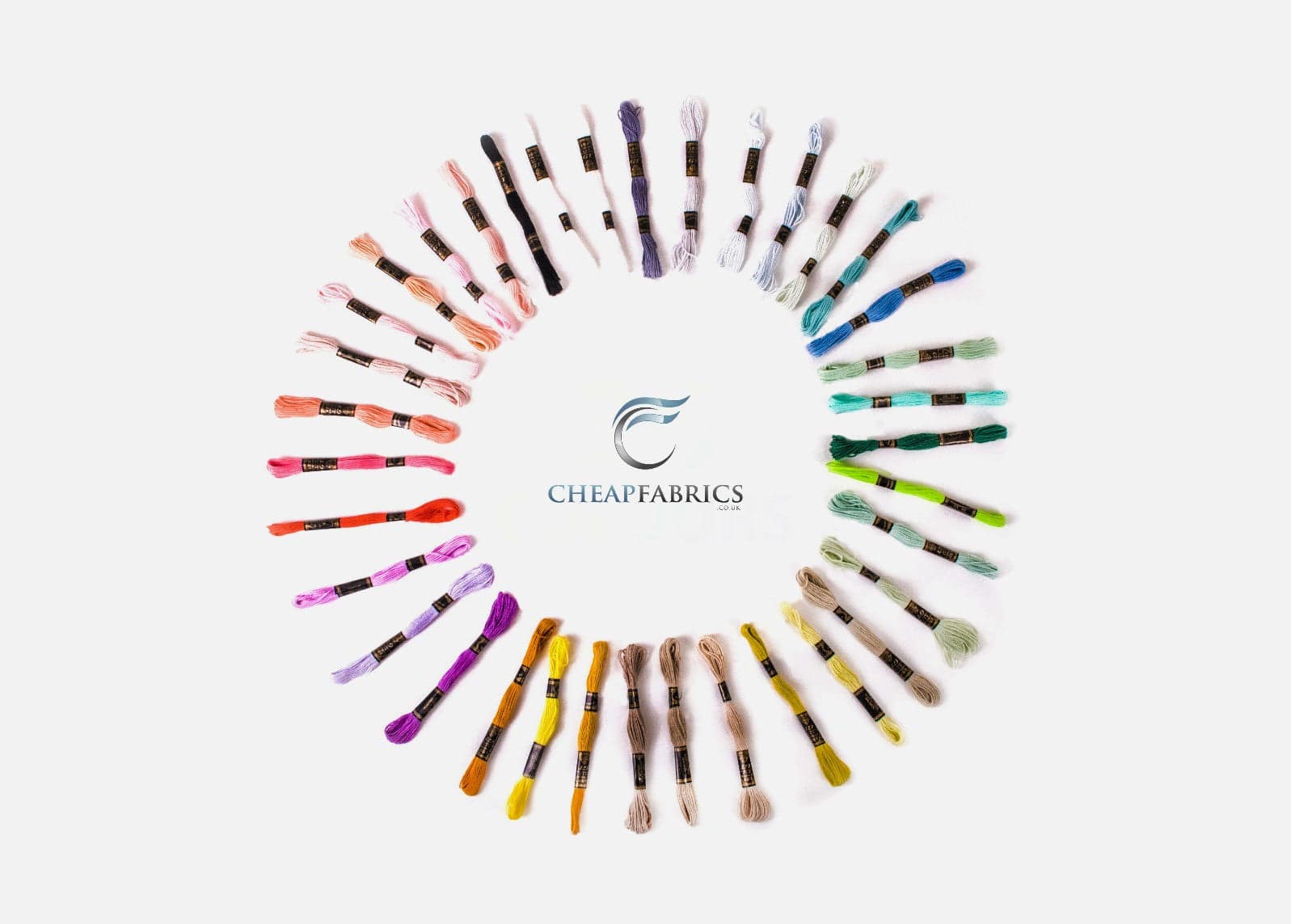 Embroidery Floss Thread: Stranded Cotton - Pastel 36 x 8m Skeins - Cheap Fabrics