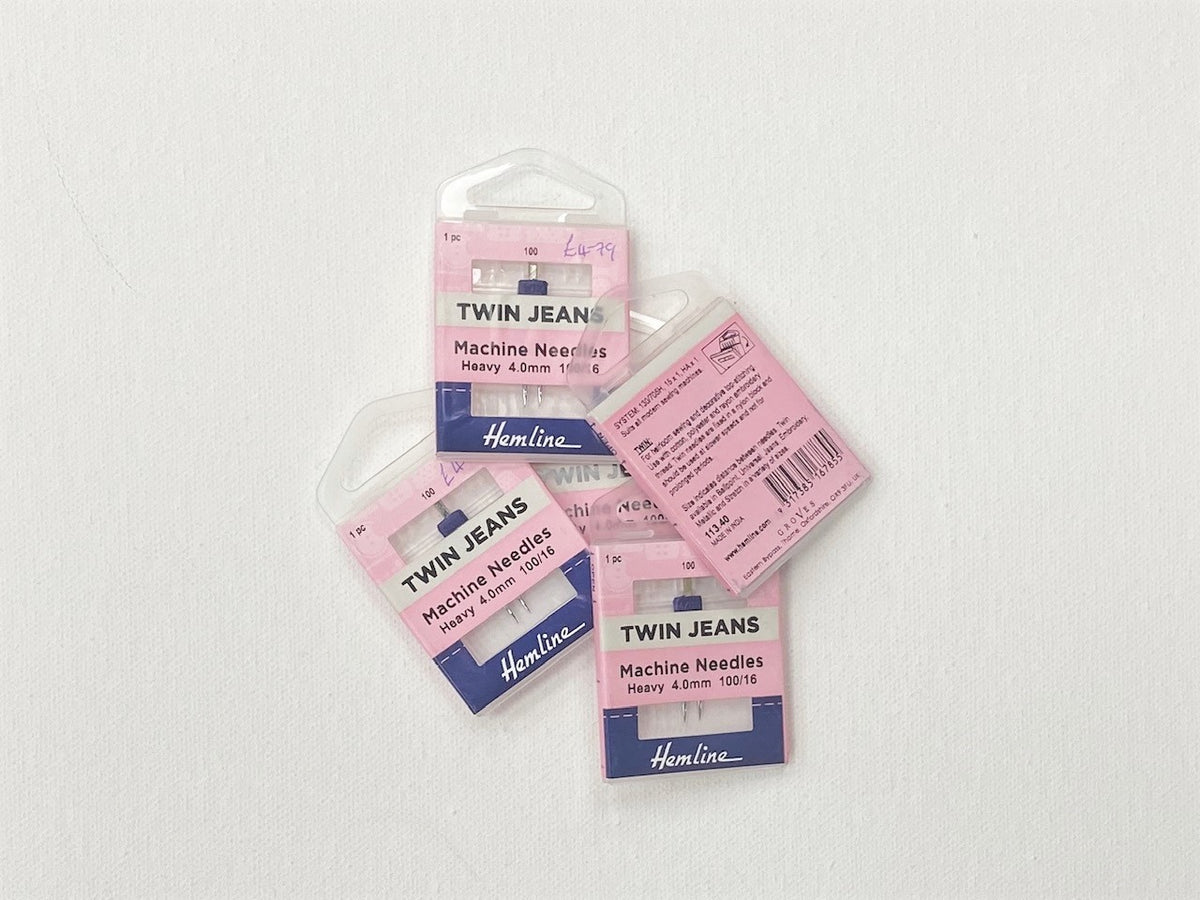 Sewing Machine Needles - Twin Jeans: 100/16, 4mm (1 Piece)