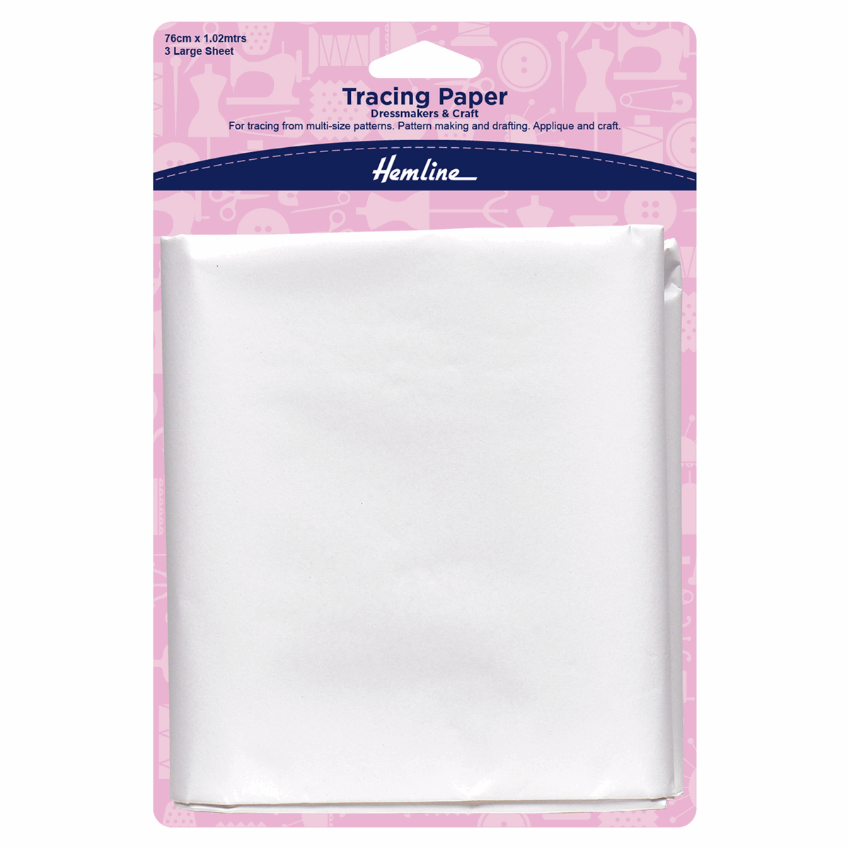 Dressmaking Tracing Paper - 3 Large Sheet 76cm x 1.02mtrs