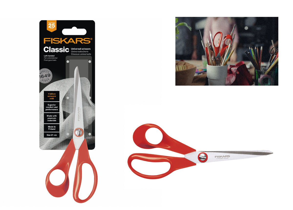 Fiskars Scissors: Classic: Universal - LEFT-HANDED - 21cm/8.25in