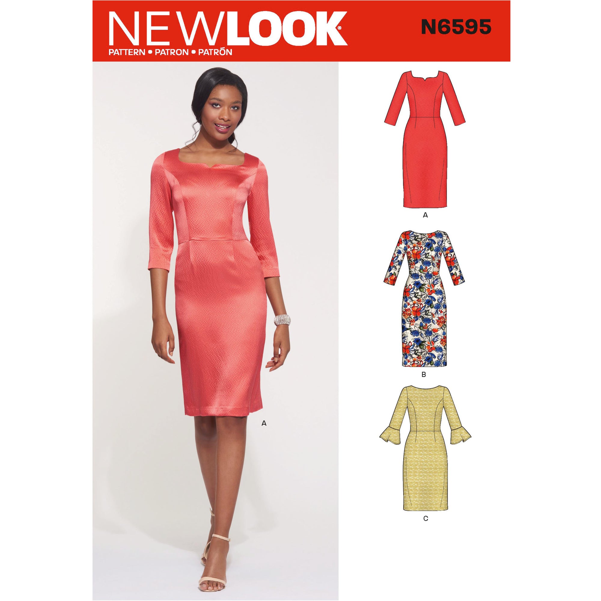 6595 New Look Sewing Pattern N6595 Misses' Sheath Dress