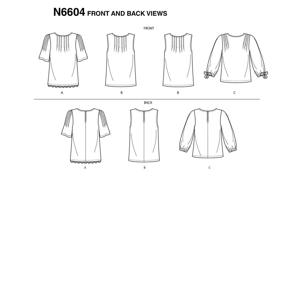 6604 New Look Sewing Pattern N6604 Misses&#39; Tops