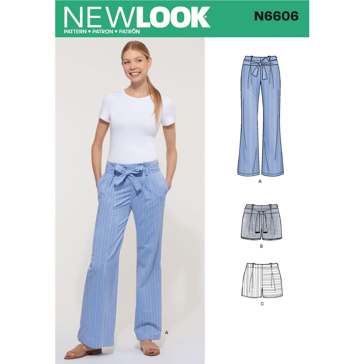 6606 New Look Sewing Pattern N6606 Misses' Pant and Shorts