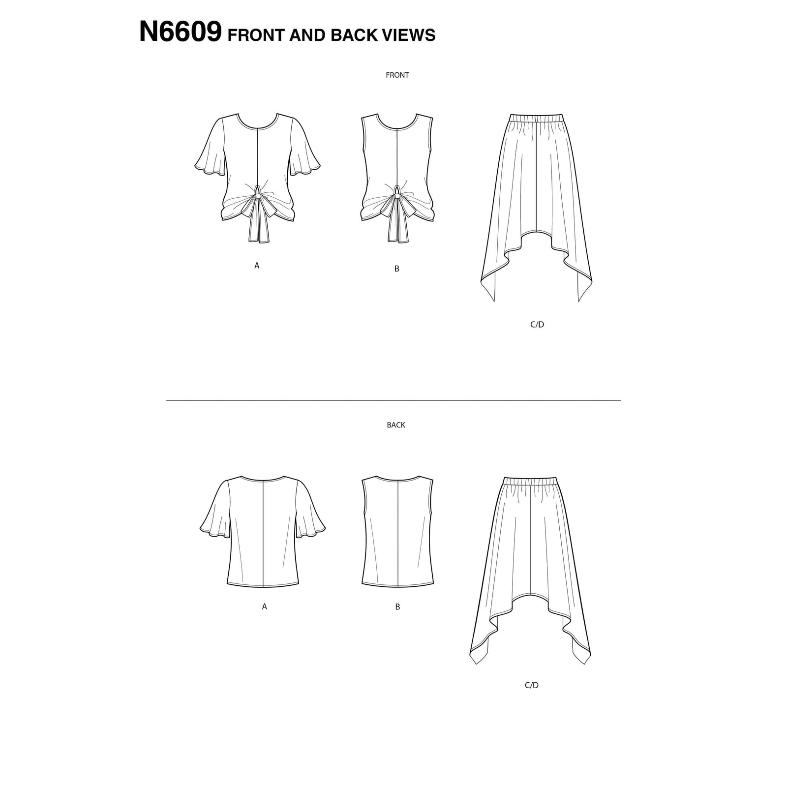 6609 New Look Sewing Pattern N6609 Misses' 2-Piece Dress