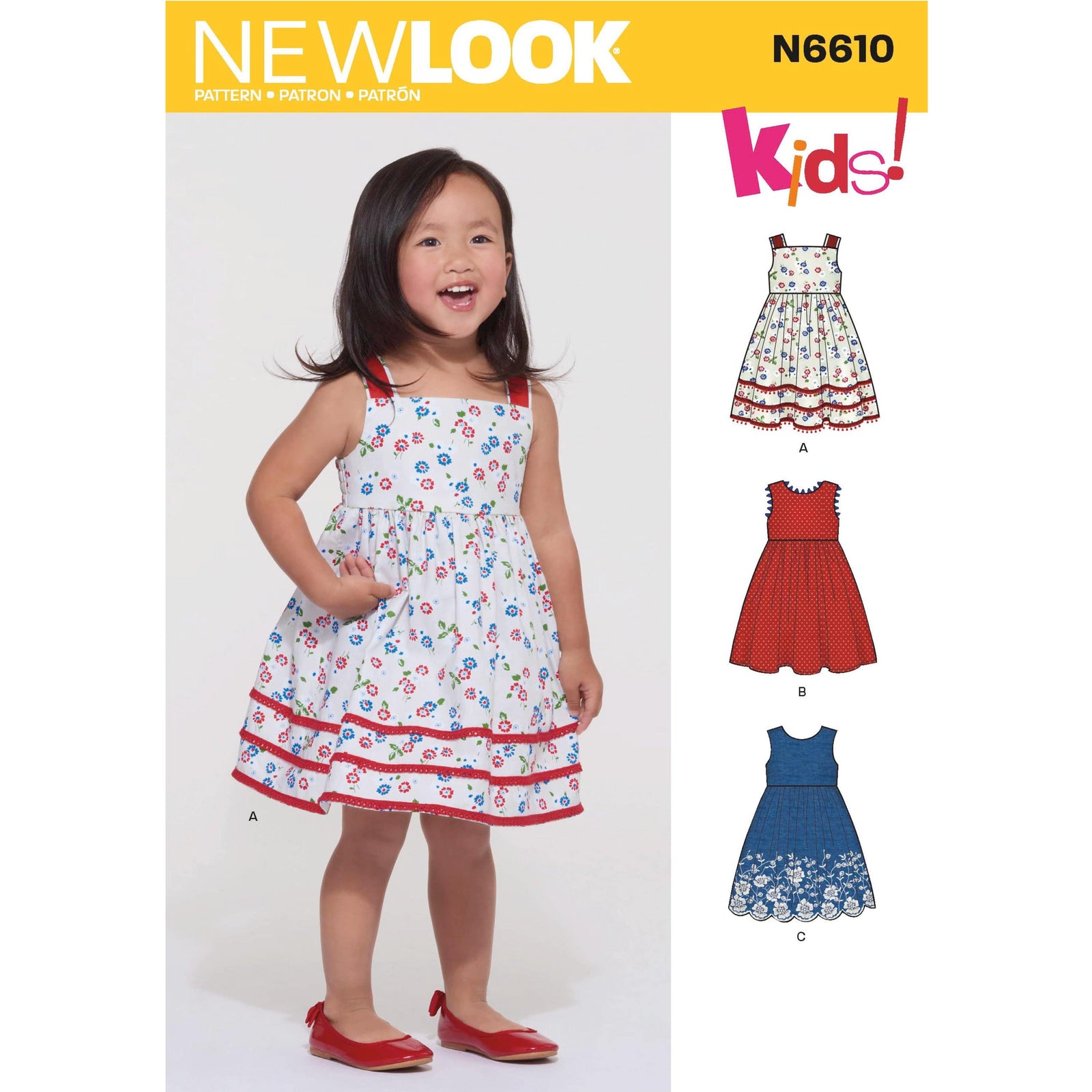6610 New Look Sewing Pattern N6610 Toddlers' Dress