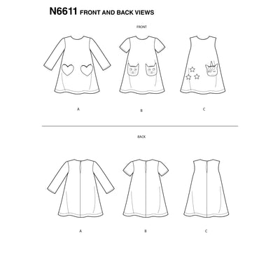 6611 New Look Sewing Pattern N6611 Children's Novelty Dress