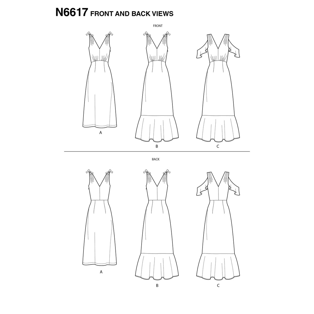 6617 New Look Sewing Pattern N6617 Misses' Dresses