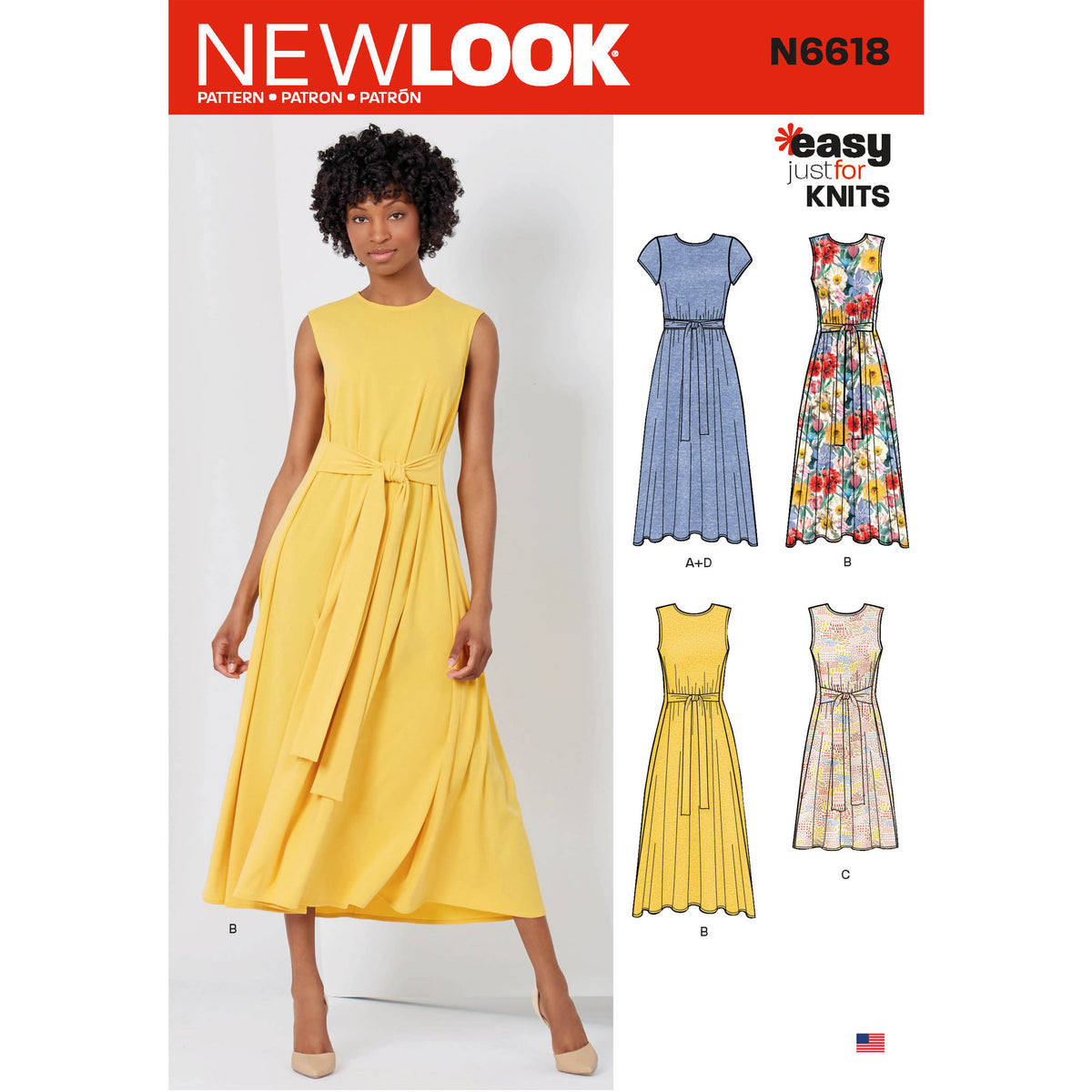 6618 New Look Sewing Pattern N6618 Misses' Dresses In Two Lengths