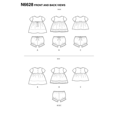 6628 New Look Sewing Pattern N6628 Babies' Sportswear