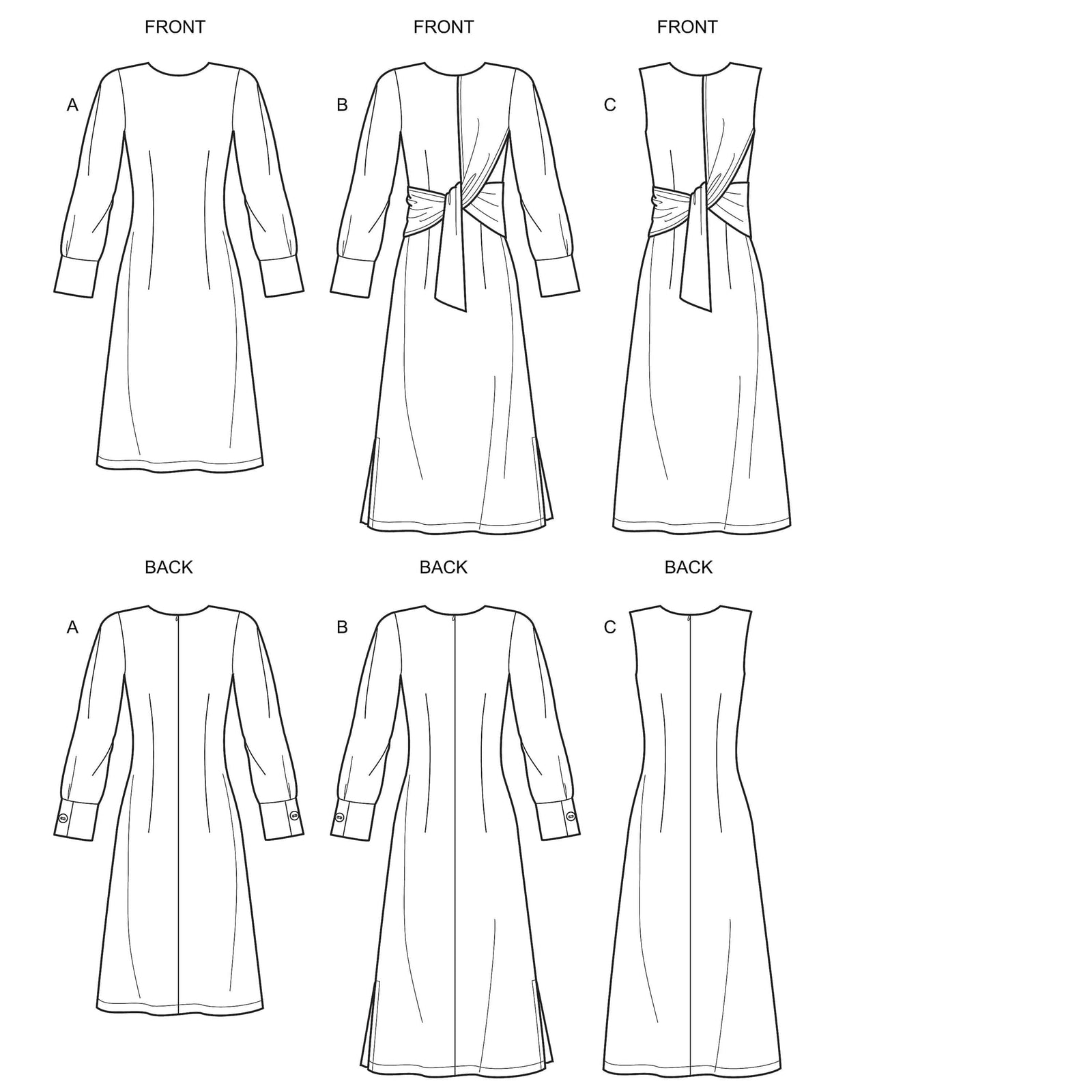 6633 New Look Sewing Pattern N6633 Misses' Dresses with Optional Drape