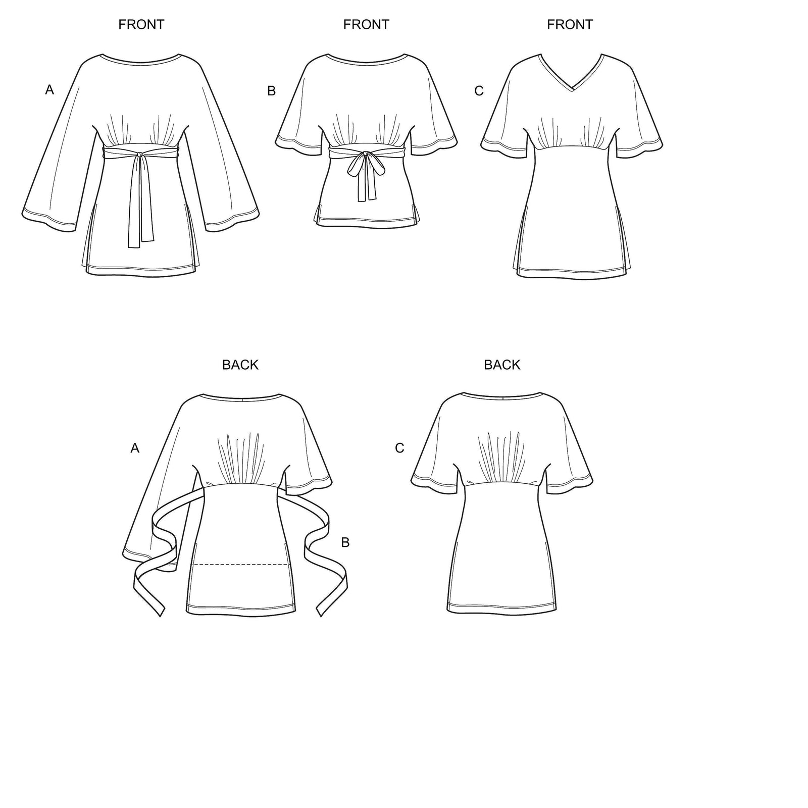 6638 New Look Sewing Pattern N6638 Misses' Knit Tops