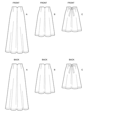 6642 New Look Sewing Pattern N6642 Misses' Raised Waist Skirts
