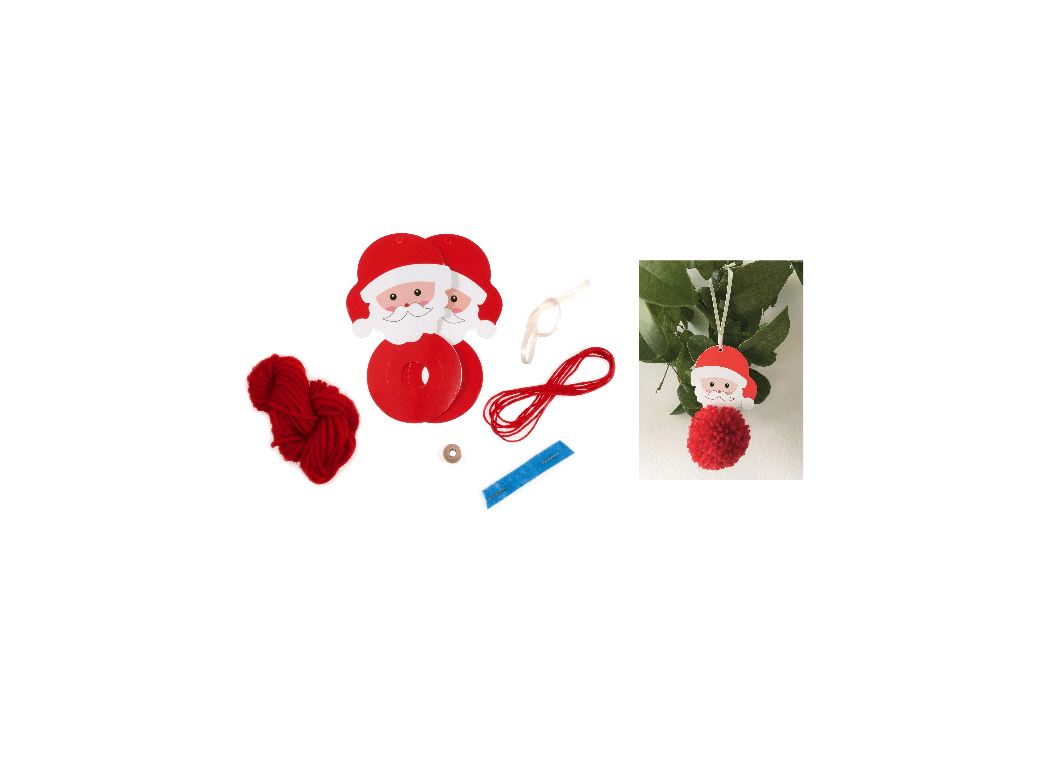 Pom Pom Craft Decoration Kit: SANTA - Cheap Fabrics