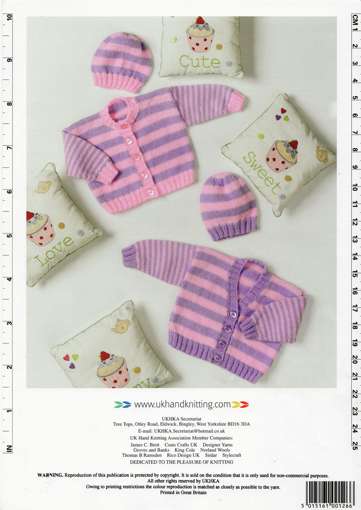 Double Knitting Pattern:  Baby Cardigan & Hat