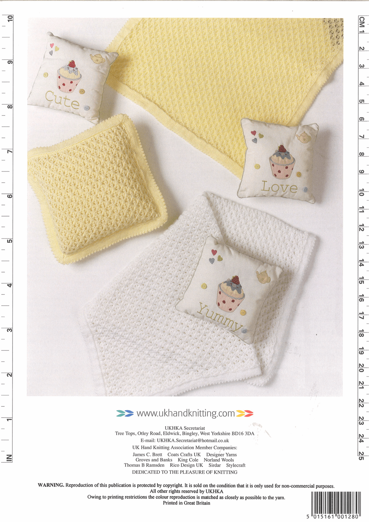 Double Knitting Pattern:  Baby Blankets and Cushion - Cheap Fabrics