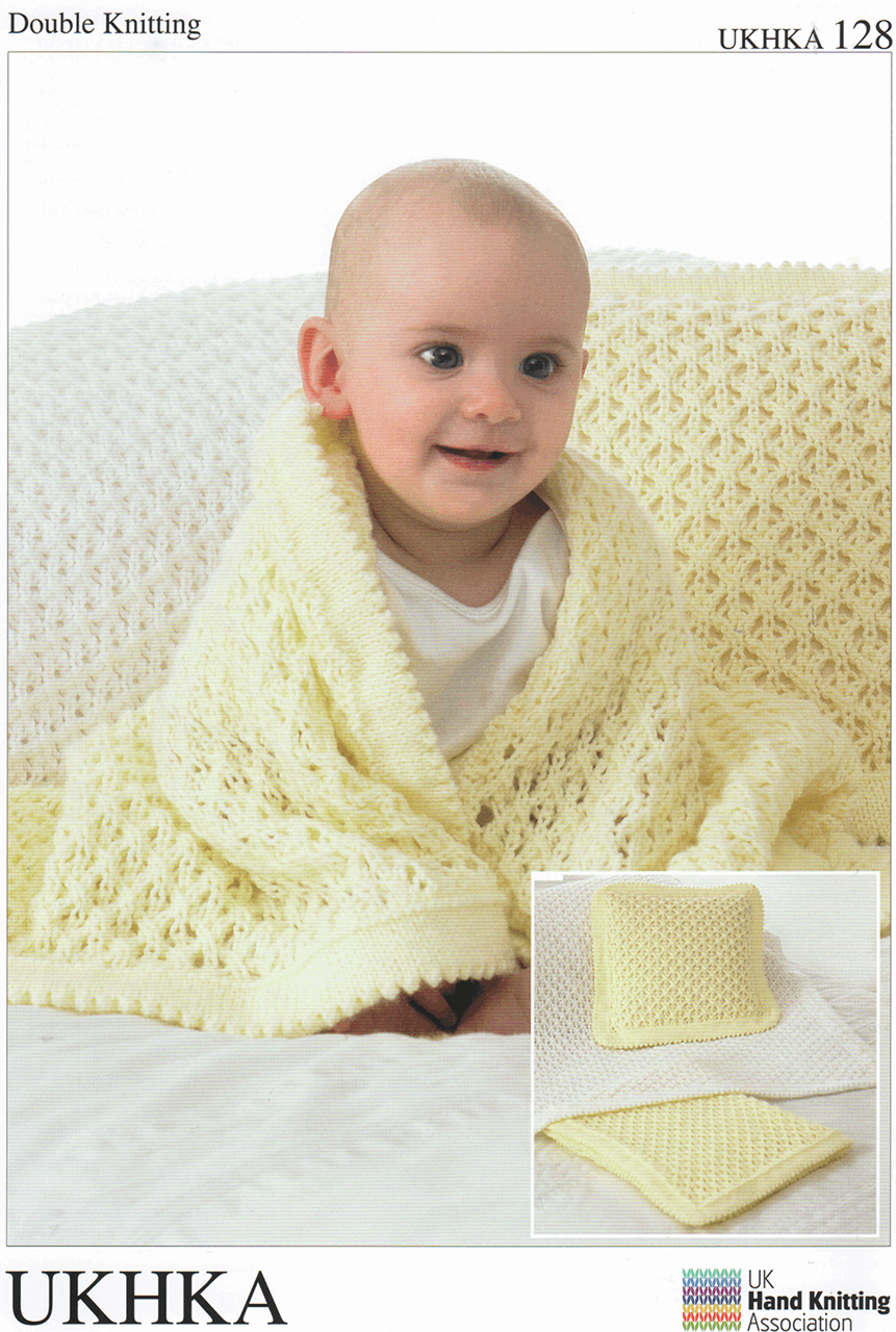 Double Knitting Pattern:  Baby Blankets and Cushion - Cheap Fabrics