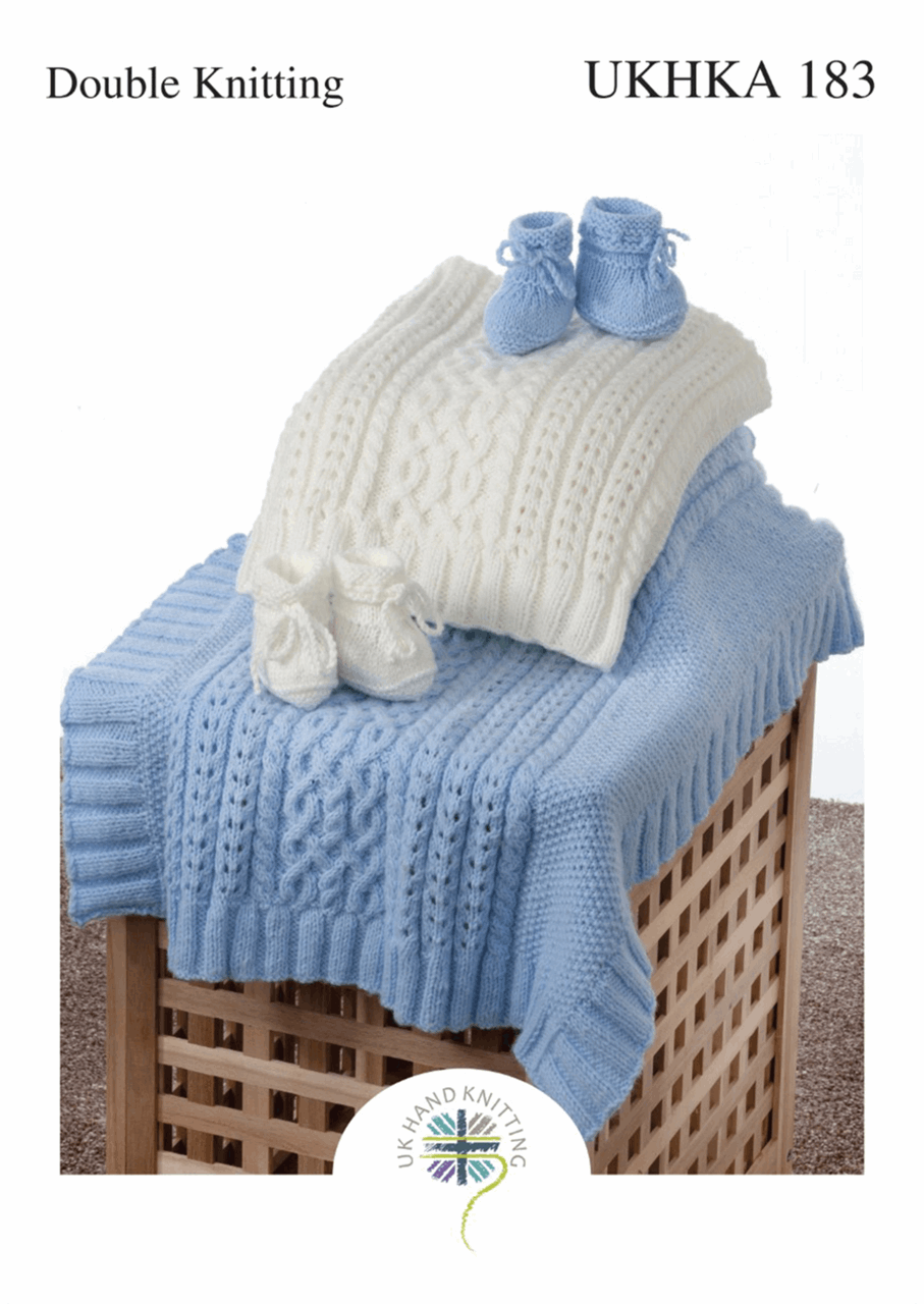 Double Knitting Pattern:  Baby Booties and Blankets - Cheap Fabrics