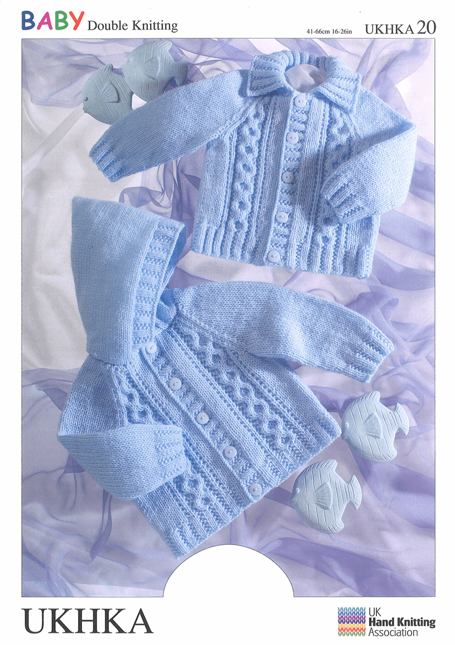 Double Knitting Pattern:  Baby Jackets and Hat - Cheap Fabrics