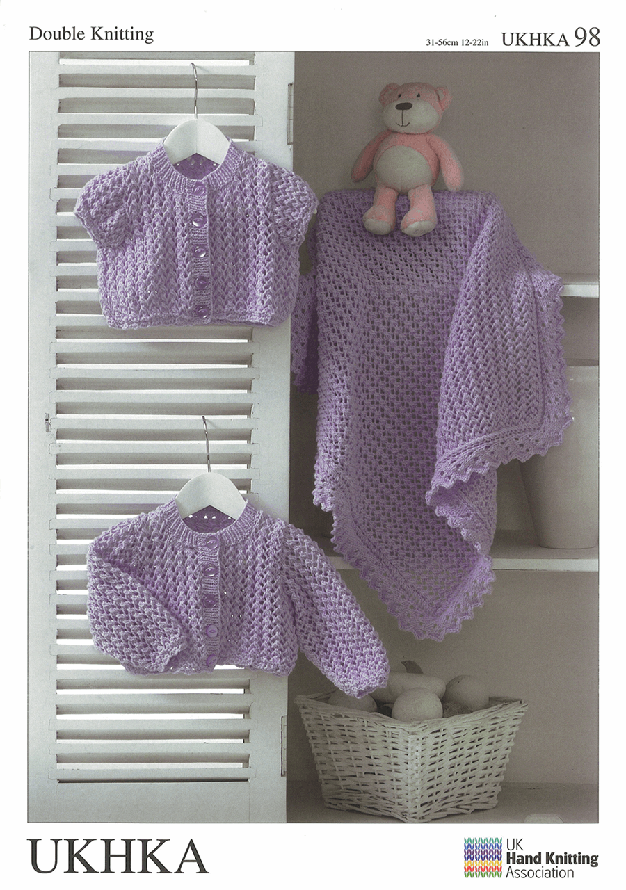 Double Knitting Pattern:  Baby Cardigan & Blanket