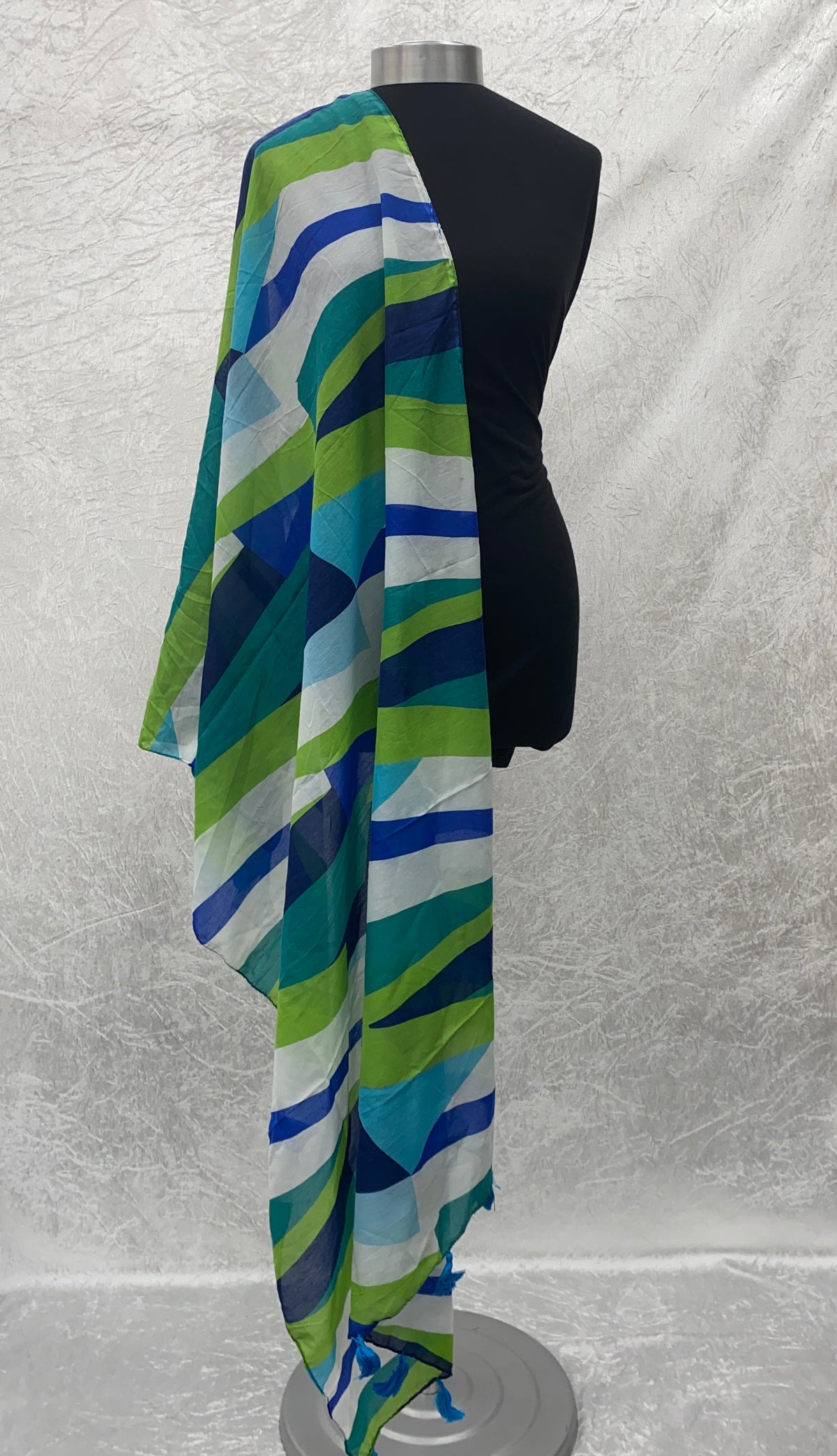 Block Abstract  - Poly Cotton Blend Ethnic Scarf