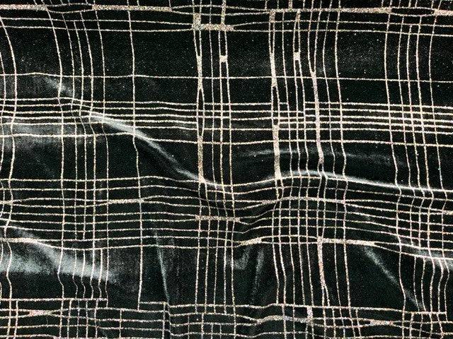 Abstract Cage - Glitter Velvet - Cheap Fabrics