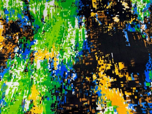 Black Abstract Printed Jersey - Cheap Fabrics