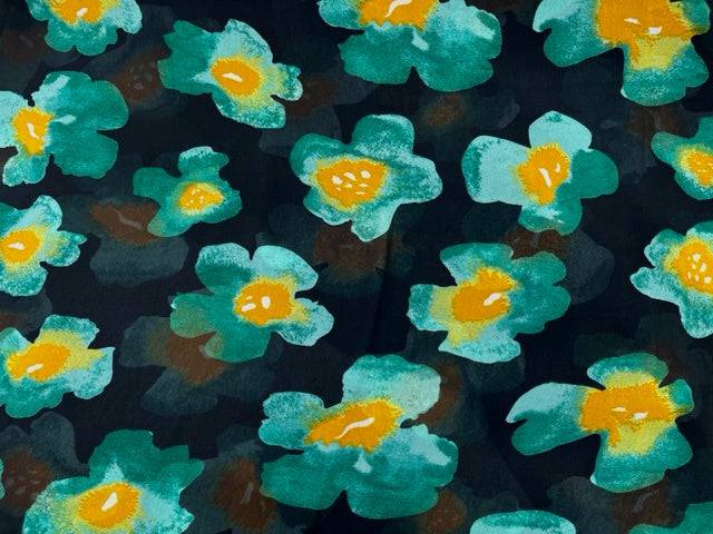 African Floral - Printed Chiffon Fabric - Cheap Fabrics