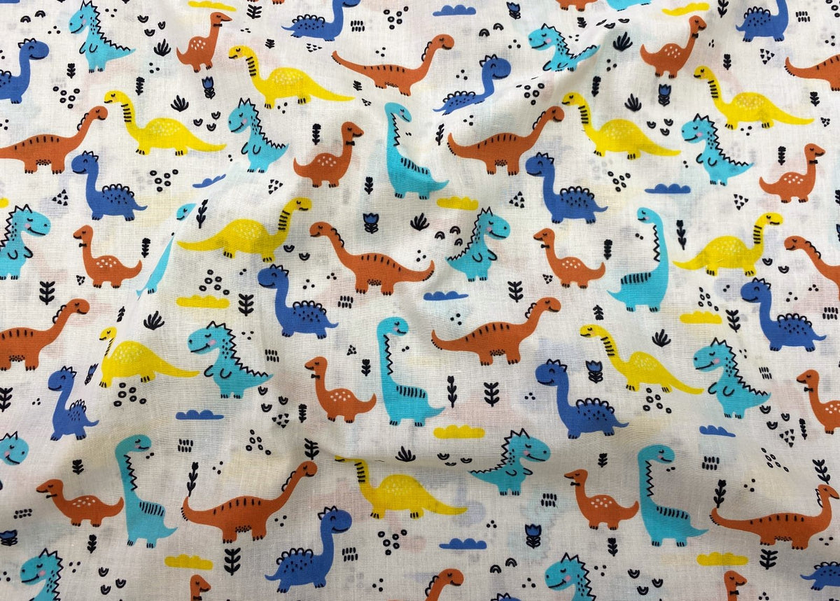 Baby Dinosaurs - Poly/Cotton Print