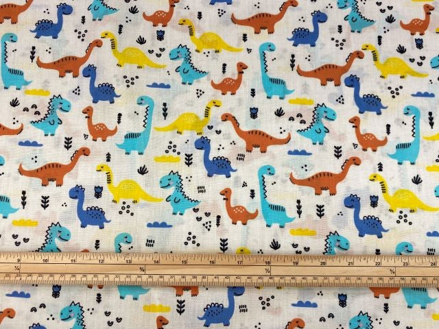 Baby Dinosaurs - Poly/Cotton Print