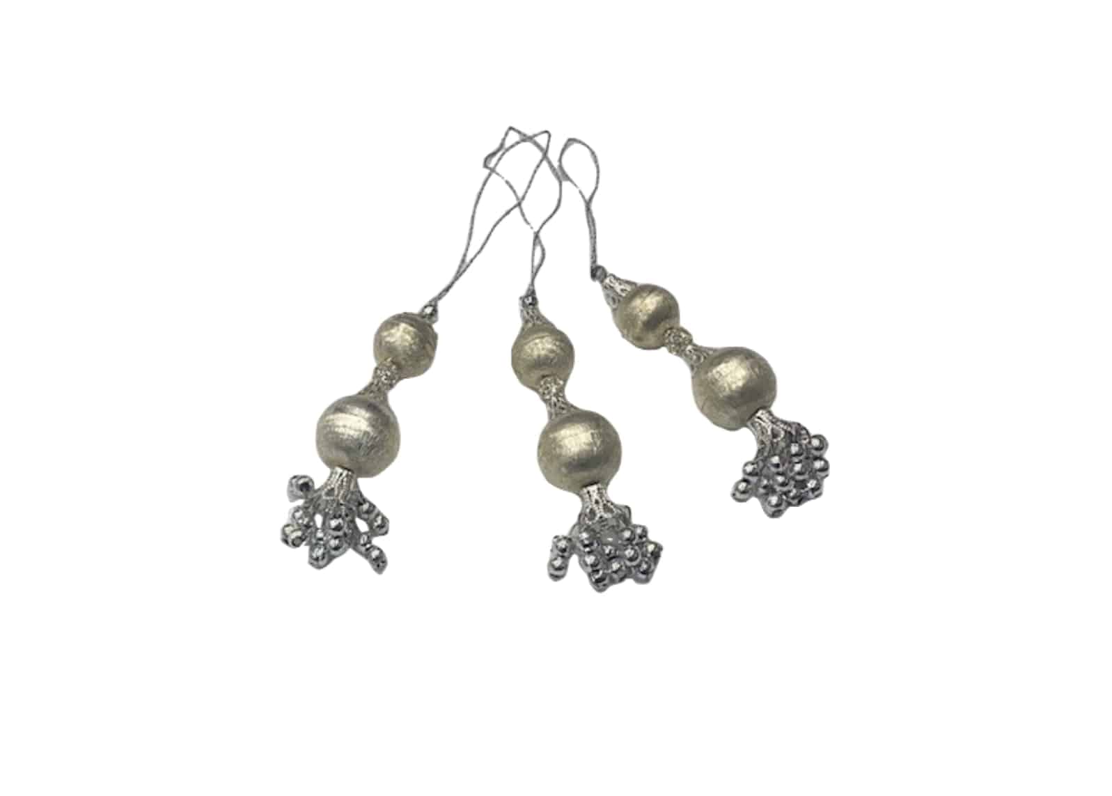 Decorative 2- Tier Ball Tassel Bauble - Pale Gold - Cheap Fabrics