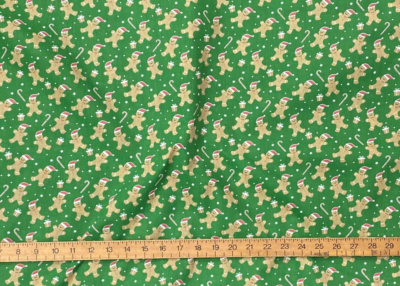 Bedtime Gingerbread Man - Poly/Cotton Print - Cheap Fabrics