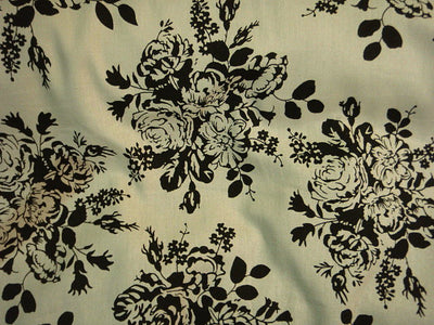 Bold Rose Floral -  Faux Linen Print